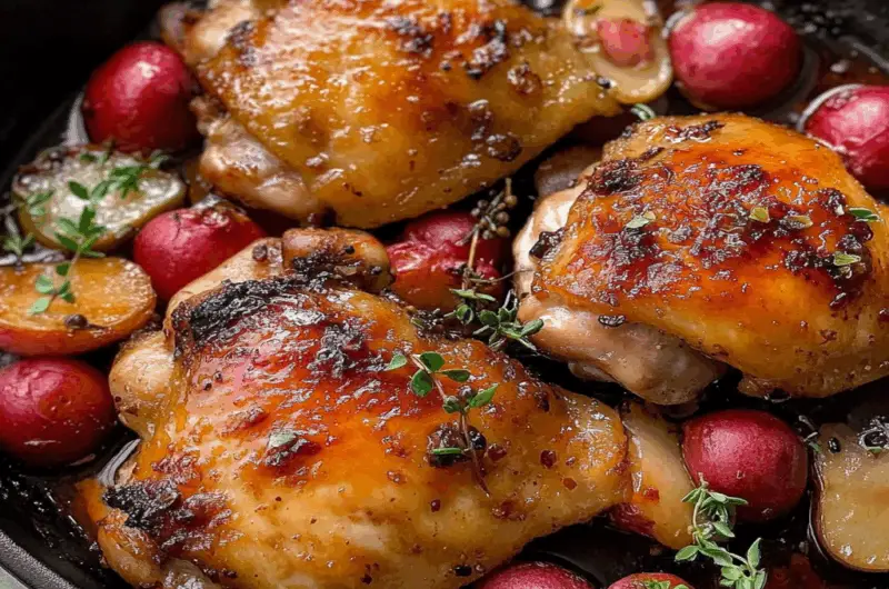 Maple Glazed Chicken Thighs