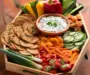 Ultimate Veggie Platter with Dip for Super Bowl Parties