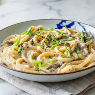 15-Minute Creamy Mushroom Udon