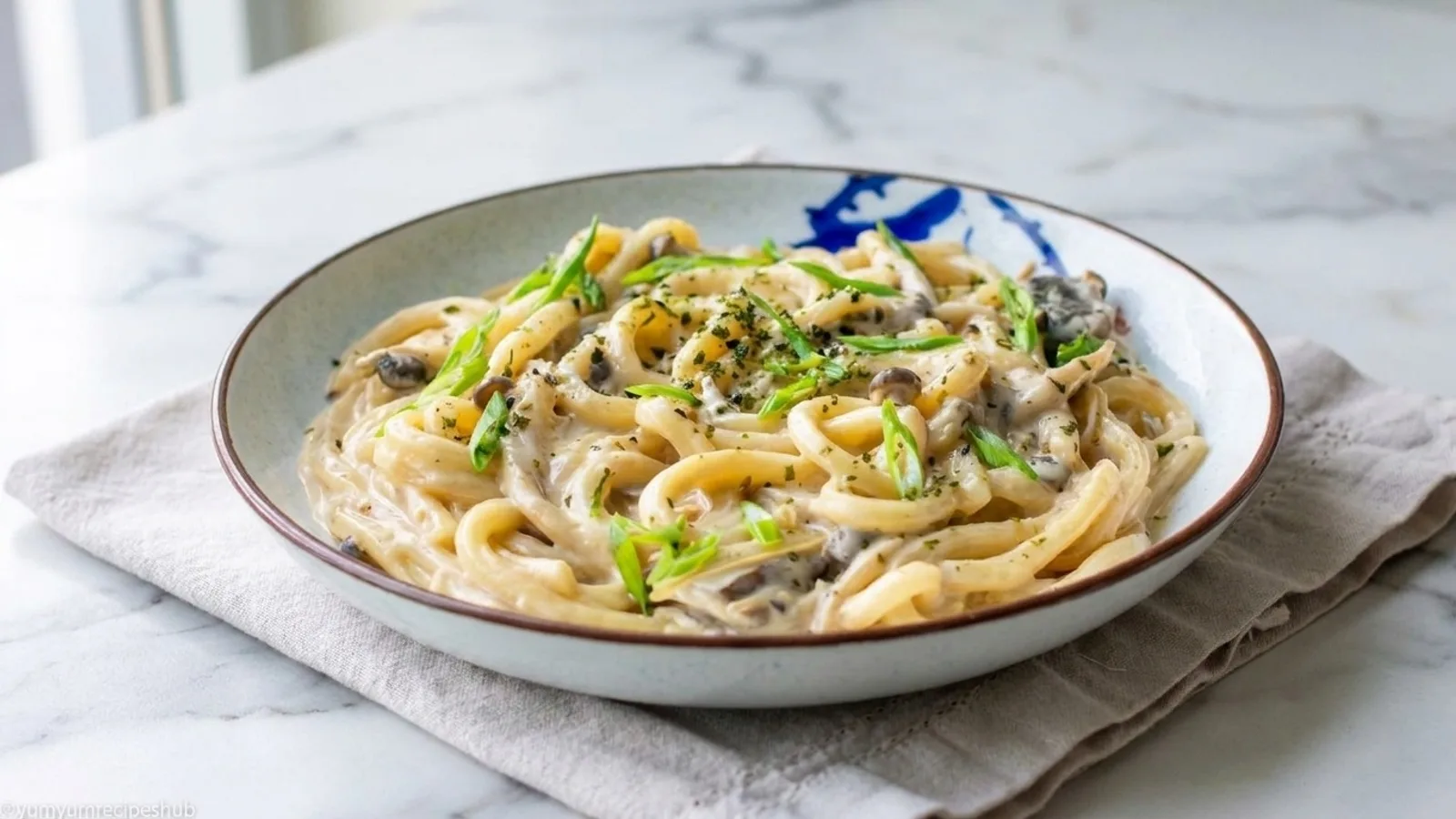 15-Minute Creamy Mushroom Udon