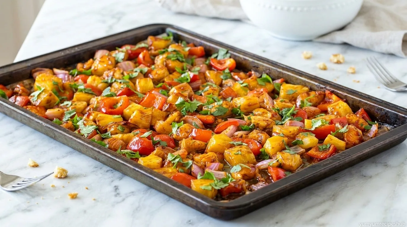Sheet Pan Hawaiian Chicken