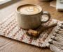 Quick 20-Minute Crochet Boho Mug Rug with Fringe (Free Beginner Pattern)