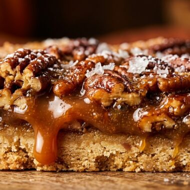 Gooey Brown Butter Pecan Pie Bars ultra close-up hero