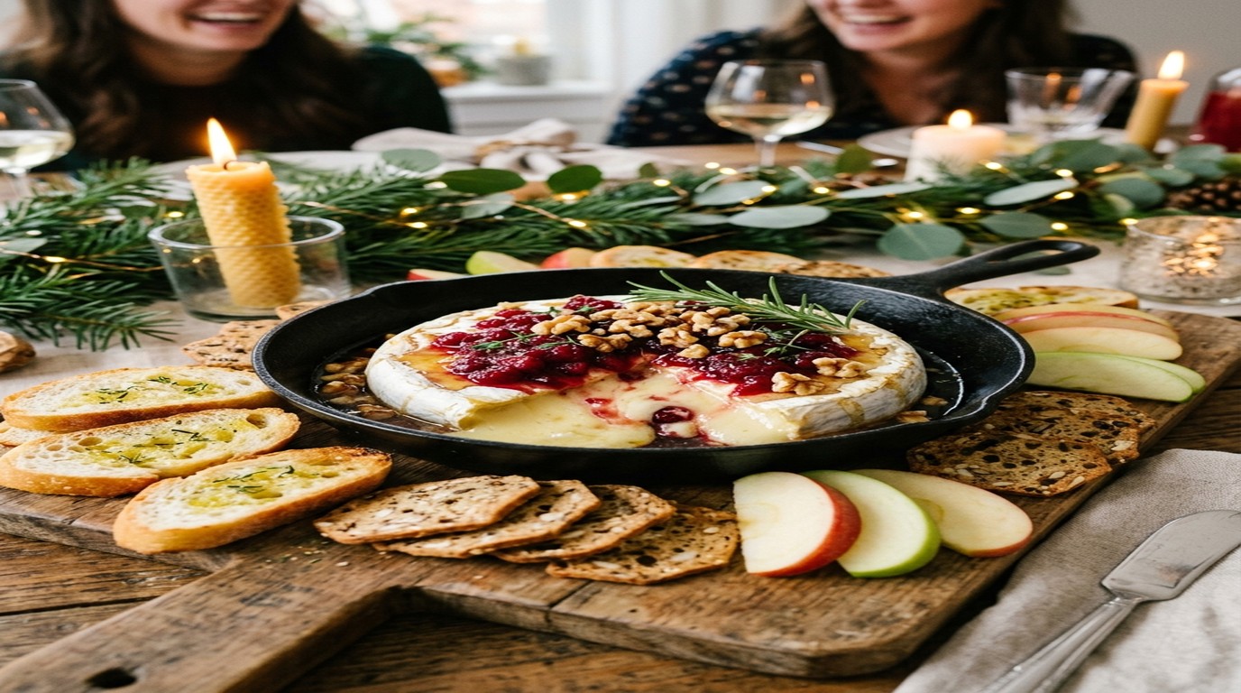 Warm Honey Cranberry Baked Brie hero shot
