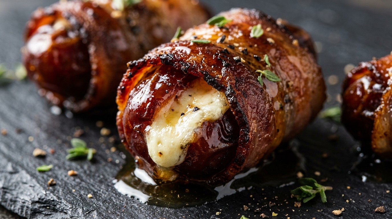Crispy Bacon-Wrapped Stuffed Dates hero shot